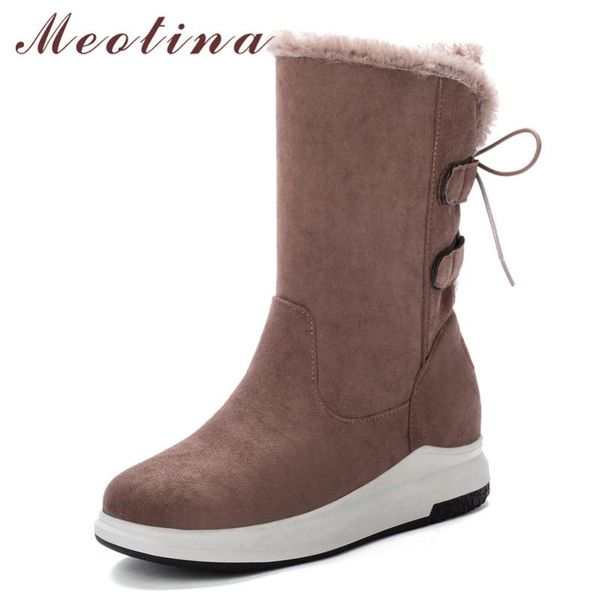 meotina winter snow boots women boots warm plush flat platform mid calf lace up round toe shoes lady black big size 34-43
meotina winter snow boots women boots warm plush flat platform mid calf lace up round toe shoes lady black big size 34-43