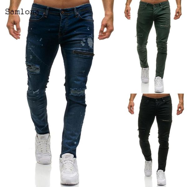 men's jeans men bottoms 2021 fashion skinny denim pant male casual hole ripped pants streetwear hip hop pencil trousers, Blue
men's jeans men bottoms 2021 fashion skinny denim pant male casual hole ripped pants streetwear hip hop pencil trousers, Blue