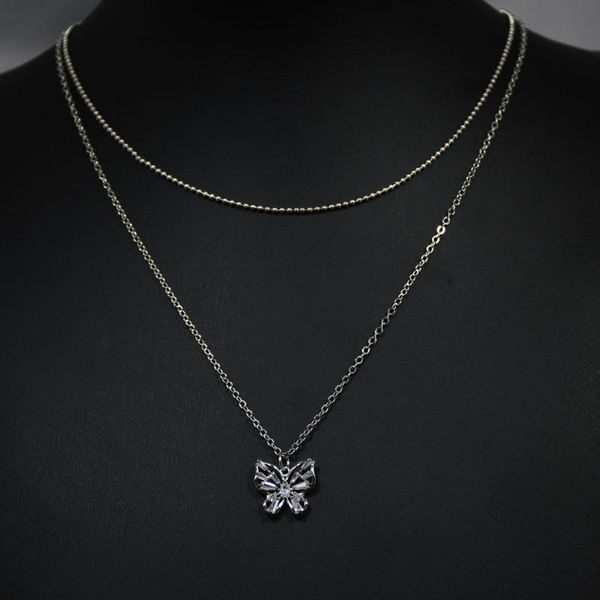 kbjw original butterfly pendant necklace 2 layers chain cz stone prong setting minimalist butterfly necklace 2020 new jewelry, Silver
kbjw original butterfly pendant necklace 2 layers chain cz stone prong setting minimalist butterfly necklace 2020 new jewelry, Silver