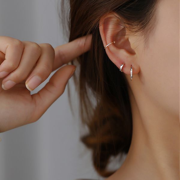 hoop & huggie 925 sterling silver earring simple black round ear ring bone buckle square tube personality trend girl boy jewelry, Golden;silver
hoop & huggie 925 sterling silver earring simple black round ear ring bone buckle square tube personality trend girl boy jewelry, Golden;silver