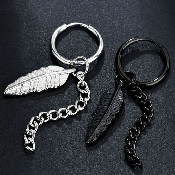 tassel chain feather pendant earrings hip-hop punk style black neutral earrings men women simple jewelry accessories, Golden;silver
tassel chain feather pendant earrings hip-hop punk style black neutral earrings men women simple jewelry accessories, Golden;silver