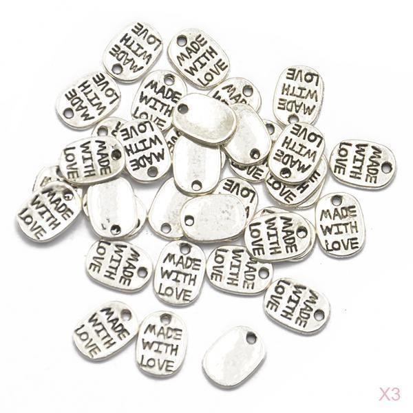 150 pieces tibet silver oval pendant beads carved made with love charms pendants for crafting 11 x 8 mm, Black
150 pieces tibet silver oval pendant beads carved made with love charms pendants for crafting 11 x 8 mm, Black