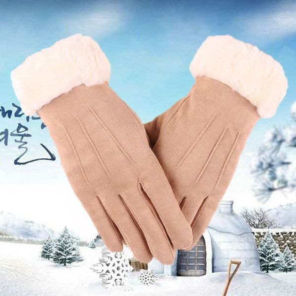 women touch screen suede glove winter double layer fuzzy mittens warm snowflake embroidery outdoor fashionable gloves, Blue;gray
women touch screen suede glove winter double layer fuzzy mittens warm snowflake embroidery outdoor fashionable gloves, Blue;gray