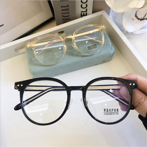 optical anti blue light glasses ultralight computer glasses fashion portable round transparent women men frames, Black
optical anti blue light glasses ultralight computer glasses fashion portable round transparent women men frames, Black