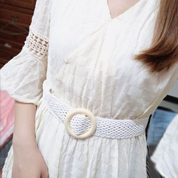 new braided women breathable belts round wooden buckle waist strap designer dress jeans female summer decoration waistband, Black;brown
new braided women breathable belts round wooden buckle waist strap designer dress jeans female summer decoration waistband, Black;brown