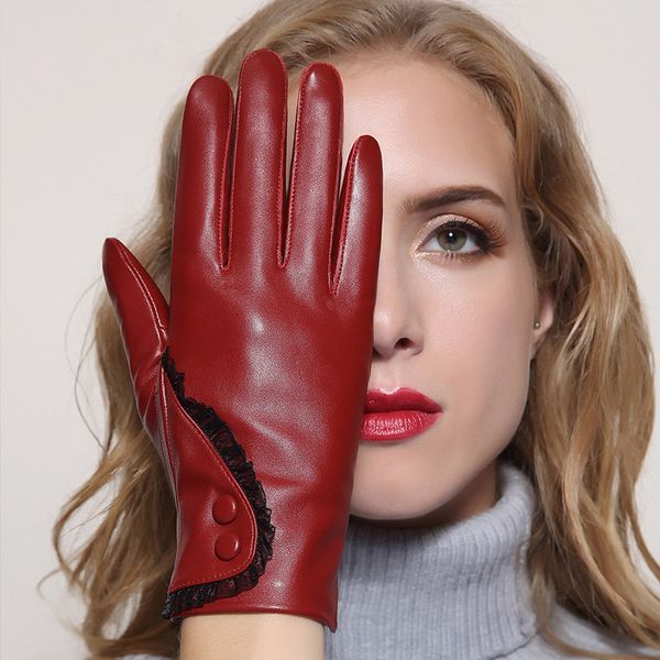 five fingers gloves sheepskin genuine leather female warm thicken winter touchscreen women' mittens mlz006, Blue;gray
five fingers gloves sheepskin genuine leather female warm thicken winter touchscreen women' mittens mlz006, Blue;gray