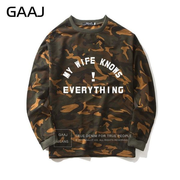 gaaj "my wife known everything" letter printed sweatshirt for men and women cool casual camouflage jacket popular man, Black
gaaj "my wife known everything" letter printed sweatshirt for men and women cool casual camouflage jacket popular man, Black