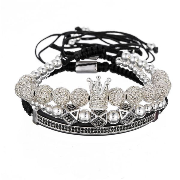 3pcs/set natural stone crown zircon bracelet men fashion couple stone bead charm bracelet for men women jewelry accessories, Black
3pcs/set natural stone crown zircon bracelet men fashion couple stone bead charm bracelet for men women jewelry accessories, Black
