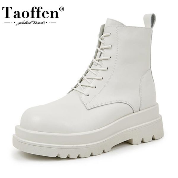 taoffen 2021 women real leather boots flat shoes women ankle boots winter shoes casual lace up office lady footwear size 34-40, Black
taoffen 2021 women real leather boots flat shoes women ankle boots winter shoes casual lace up office lady footwear size 34-40, Black