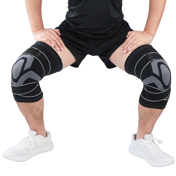 elbow & knee pads 1pc pad sleeve thermal knit compression leg protector for running jogging hiking soccer, Black;gray 
elbow & knee pads 1pc pad sleeve thermal knit compression leg protector for running jogging hiking soccer, Black;gray