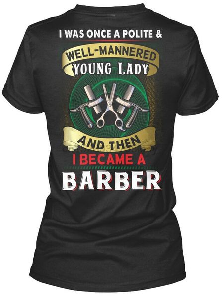 на тенденции потрясающие barber - однажды я был вежливым женщин tee t-shirt
на тенденции потрясающие barber - однажды я был вежливым женщин tee t-shirt