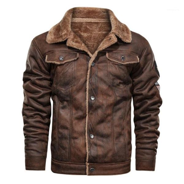 casual lapel neck coat plus size mens designer coat fashion faux leather thickened warm fleece coats, Black
casual lapel neck coat plus size mens designer coat fashion faux leather thickened warm fleece coats, Black