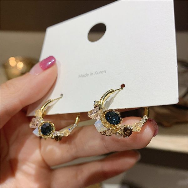 2020 new korean temperament sweet flower crystal hoop earrings simple fashion women girl jewelry accessories, Golden;silver
2020 new korean temperament sweet flower crystal hoop earrings simple fashion women girl jewelry accessories, Golden;silver