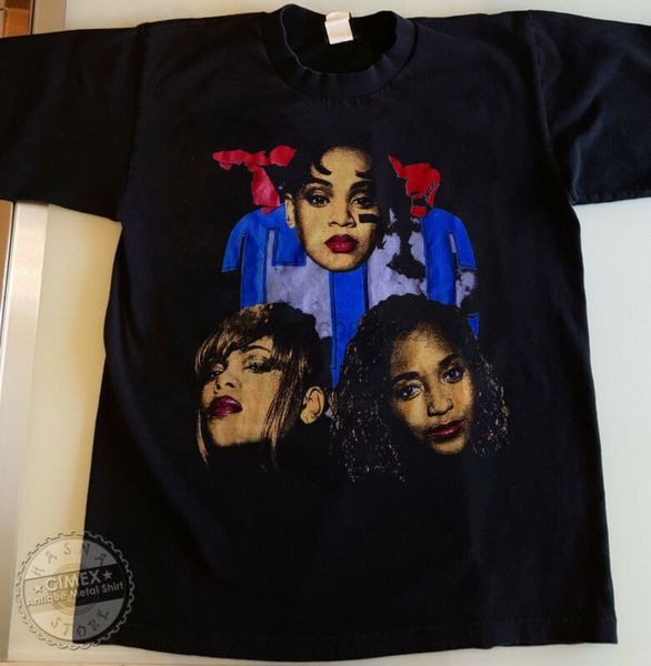 vintage rap tee tlc 1995 hip hop t shirt left eye 90s vtg reprint s-xxl 
vintage rap tee tlc 1995 hip hop t shirt left eye 90s vtg reprint s-xxl