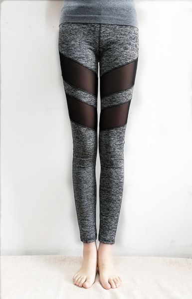 fashion women's two-stage mesh splicing yoga pants ladies high waist tights pants yogo gym workout sportwear, Black
fashion women's two-stage mesh splicing yoga pants ladies high waist tights pants yogo gym workout sportwear, Black