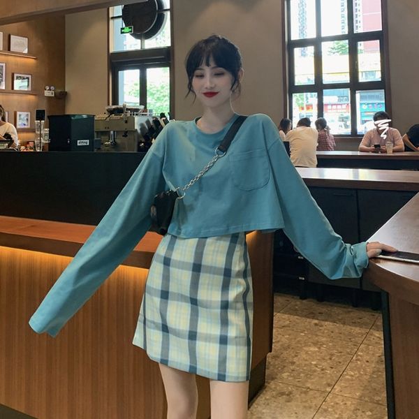 small tall suit women's summer korean style loose sun-proof long-sleeved t-shirt high waist slimming suit skirt t-shirt skirtaline shor, Gray
small tall suit women's summer korean style loose sun-proof long-sleeved t-shirt high waist slimming suit skirt t-shirt skirtaline shor, Gray