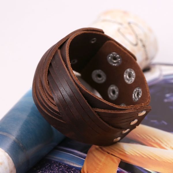 wide leather retro bracelets personality avant-garde leading fashion punk jewelry wholesale fashion jewelry accessories, Golden;silver
wide leather retro bracelets personality avant-garde leading fashion punk jewelry wholesale fashion jewelry accessories, Golden;silver