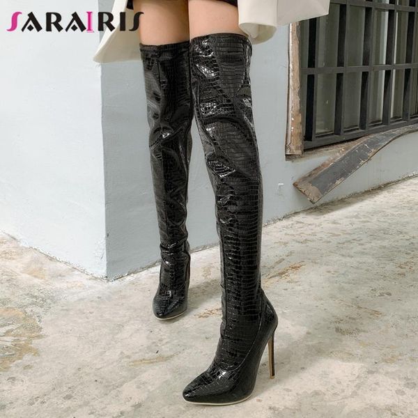 sarairis big size 30-48 female 2020 boots over the knee boots women pointed toe thin high heels zip thigh high shoes woman, Black
sarairis big size 30-48 female 2020 boots over the knee boots women pointed toe thin high heels zip thigh high shoes woman, Black