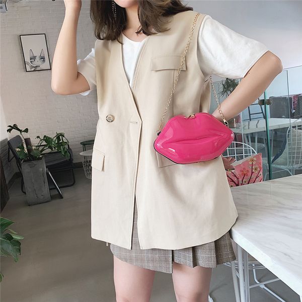 shoulder bags lips shape pvc handbags solid zipper bag messenger chain phone coin evening party clutches bolsas feminina #40
shoulder bags lips shape pvc handbags solid zipper bag messenger chain phone coin evening party clutches bolsas feminina #40