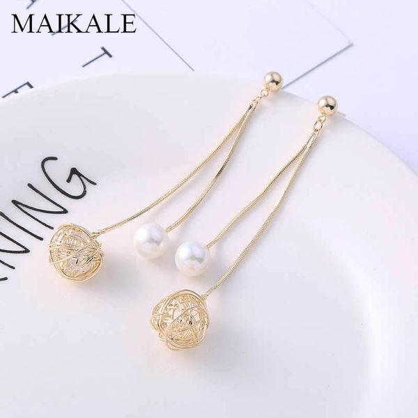 maikale metal chain tassel long earrings with pearl hollow ball zirconia beads hanging geometric drop earrings for women jewelry, Silver
maikale metal chain tassel long earrings with pearl hollow ball zirconia beads hanging geometric drop earrings for women jewelry, Silver