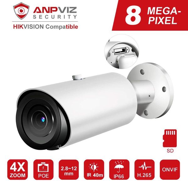 hikvision compatible anpviz 4k poe ip camera outdoor 4x zoom 2.8~12mm cctv surveillance camera h.265 audio micro sd slot
hikvision compatible anpviz 4k poe ip camera outdoor 4x zoom 2.8~12mm cctv surveillance camera h.265 audio micro sd slot