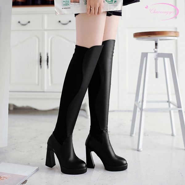 boots chainingyee party style round head nubuck over knee high slip-on waterproof black heel riding women's shoes
boots chainingyee party style round head nubuck over knee high slip-on waterproof black heel riding women's shoes