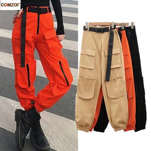 ins high waist women cargo pants big pockets hip hop streetwear overall 2020 autumn fashion trousers mujer pantalones, Black;white
ins high waist women cargo pants big pockets hip hop streetwear overall 2020 autumn fashion trousers mujer pantalones, Black;white