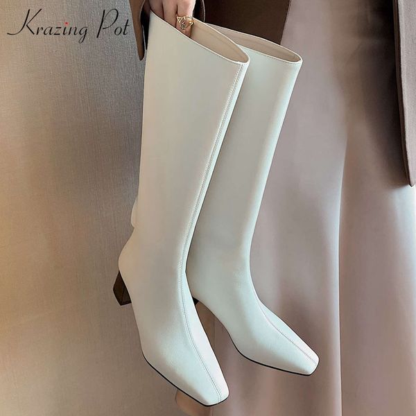 boots krazing pot equestrian streetwear handmade modern square toe thick high heel zipper young girls maiden knee-high l32, Black
boots krazing pot equestrian streetwear handmade modern square toe thick high heel zipper young girls maiden knee-high l32, Black