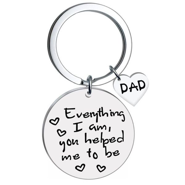 new design dad mom stainless steel keychain father's day gift pendant everything letter key chain gift for adult, Silver
new design dad mom stainless steel keychain father's day gift pendant everything letter key chain gift for adult, Silver