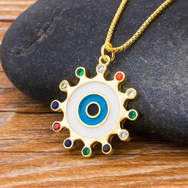 chains minimalist memorial jewelry lovely geometry round evil eye pendant necklace copper cz crystals fashion for girls women, Silver
chains minimalist memorial jewelry lovely geometry round evil eye pendant necklace copper cz crystals fashion for girls women, Silver