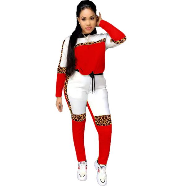 panelled designer womens fashion tracksuits casual leopard printed womens two piece set loose hooded womens clothing, White
panelled designer womens fashion tracksuits casual leopard printed womens two piece set loose hooded womens clothing, White
