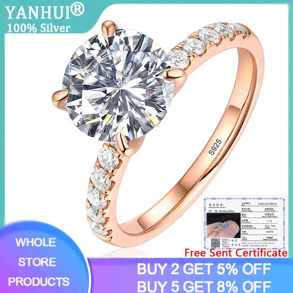 yanhui silver 925 rings for women 1.5ct zircon rose gold fashion luxury wedding engagement promise rings jewelry accessories, Golden;silver
yanhui silver 925 rings for women 1.5ct zircon rose gold fashion luxury wedding engagement promise rings jewelry accessories, Golden;silver
