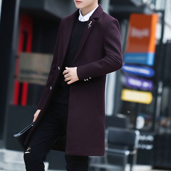 2020 autumn wool blend men's woollen coat winter men trench coat fashion brand clothing warm woolen overcoat male, Black
2020 autumn wool blend men's woollen coat winter men trench coat fashion brand clothing warm woolen overcoat male, Black