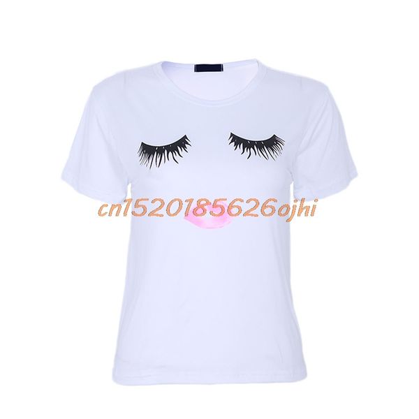 summer women pullover short sleeve o-neck eyelash red lips print t-shirt #h030#, Gray;blue
summer women pullover short sleeve o-neck eyelash red lips print t-shirt #h030#, Gray;blue