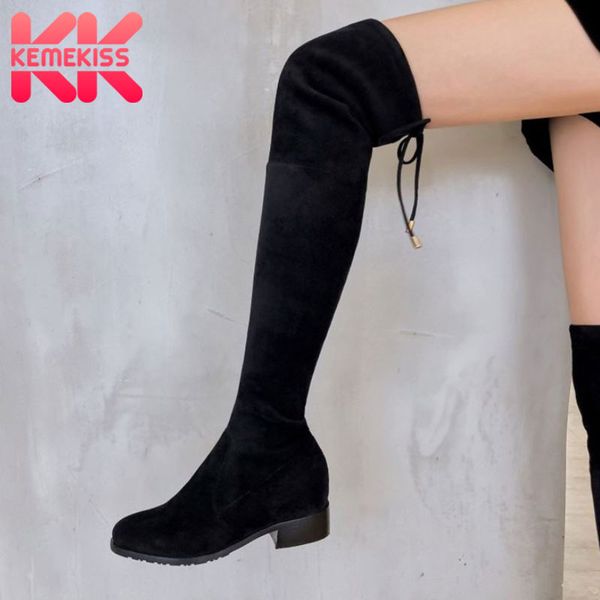 boots kemekiss women over heel thick pointed toe shoes slip on stretch winter warm fashion lady footwear size 34-42, Black
boots kemekiss women over heel thick pointed toe shoes slip on stretch winter warm fashion lady footwear size 34-42, Black