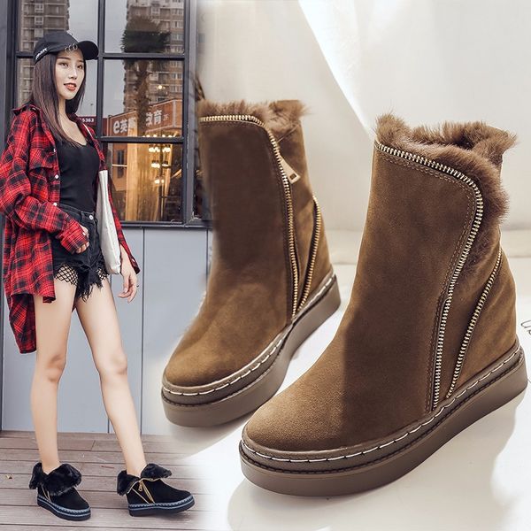 boots snow fashion autumn and winter warm velvet thick-soled versatile booties increased cotton shoes women's, Black
boots snow fashion autumn and winter warm velvet thick-soled versatile booties increased cotton shoes women's, Black
