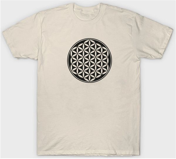 flower of life t shirt summer o neck tee shirt