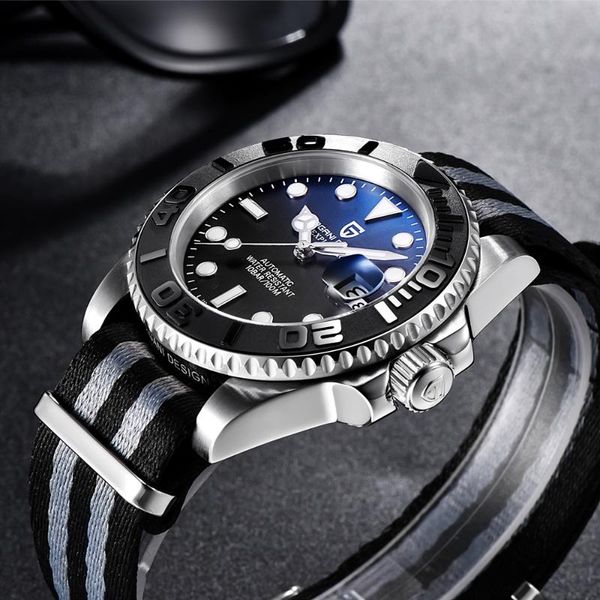 pagani design brand business watch 40mm sapphire glass automatic mechanical stainless steel waterproof diving watch men nh35, Slivery;brown
pagani design brand business watch 40mm sapphire glass automatic mechanical stainless steel waterproof diving watch men nh35, Slivery;brown