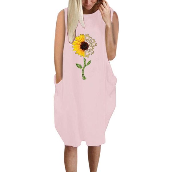 women dress sunflower printed lantern o-neck sleeveless tank dress women clothing with pocket summer plus size 5xl, Black;gray
women dress sunflower printed lantern o-neck sleeveless tank dress women clothing with pocket summer plus size 5xl, Black;gray