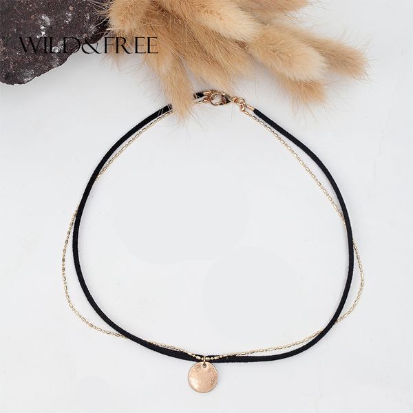 wild & punk women black suede double layered choker necklace gold chain round pendant clavicle fashion necklace jewelry, Golden;silver
wild & punk women black suede double layered choker necklace gold chain round pendant clavicle fashion necklace jewelry, Golden;silver