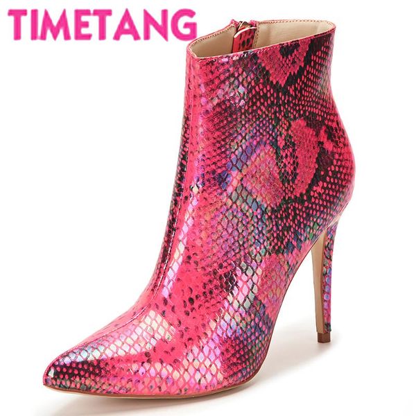 timetang new arrival high street fashion short woman ankle boots asymmetrical snake prints thin heel women shoes plus size 3, Black
timetang new arrival high street fashion short woman ankle boots asymmetrical snake prints thin heel women shoes plus size 3, Black