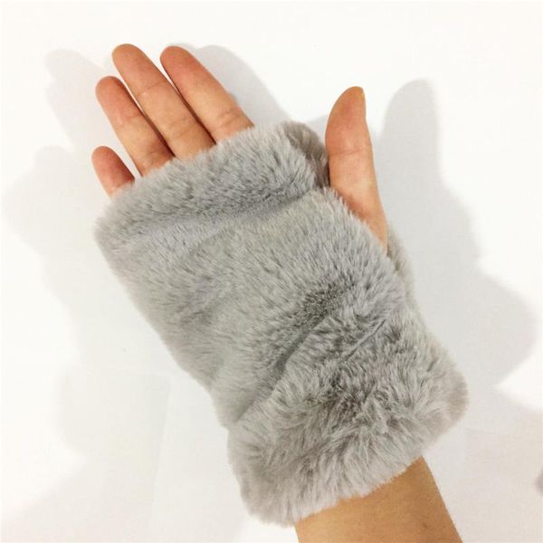women faux fur winter mittens female soft fingerless gloves ladies girls wrist short warm winter gloves, Blue;gray
women faux fur winter mittens female soft fingerless gloves ladies girls wrist short warm winter gloves, Blue;gray