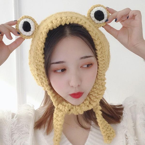winter fashion cute girl frog eyes solid color knitted ear cover earmuff hat solid color knitted ear cover earmuff hat, Blue;gray
winter fashion cute girl frog eyes solid color knitted ear cover earmuff hat solid color knitted ear cover earmuff hat, Blue;gray
