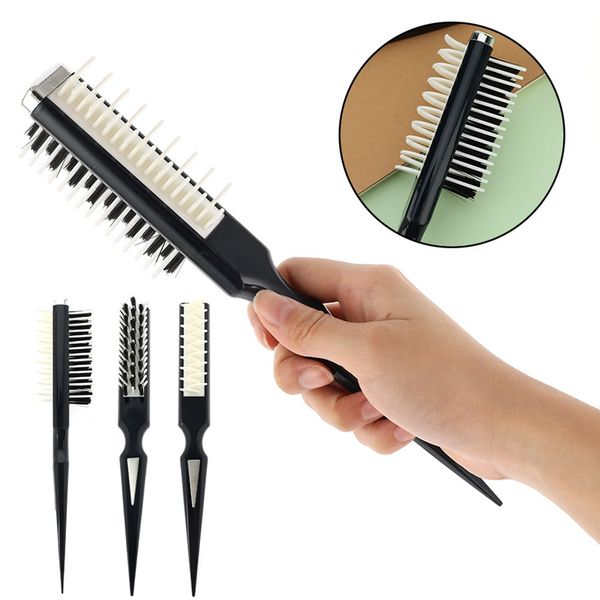 1 type straight twill hair comb natural boar bristle rolling brush round barrel blowing curling diy hairdressing styling tool, Silver
1 type straight twill hair comb natural boar bristle rolling brush round barrel blowing curling diy hairdressing styling tool, Silver