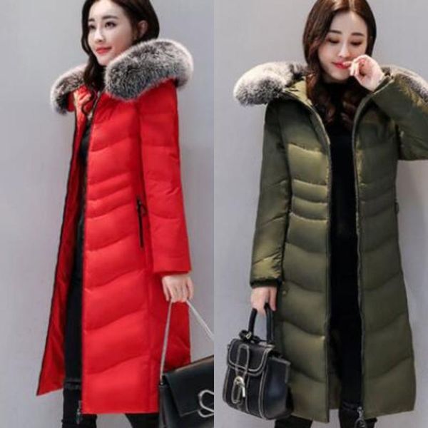 women's down & parkas big fur collar hooded women winter jackets slim long warm coat fashion female snow outerwear, Black
women's down & parkas big fur collar hooded women winter jackets slim long warm coat fashion female snow outerwear, Black