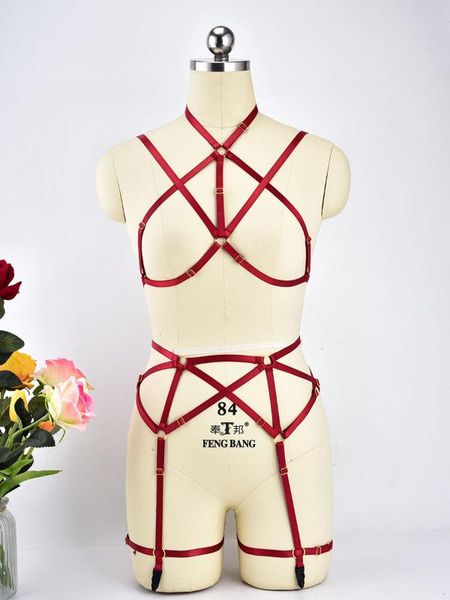 garters elastic lingerie body harness more wiring red+black suit underwear adjustable size, Black;white
garters elastic lingerie body harness more wiring red+black suit underwear adjustable size, Black;white