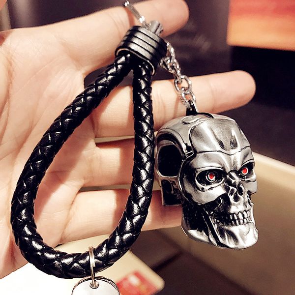2020new fashion cool skull terminator car key chain individuality creative stainless steel key ring hangs gifts, Silver
2020new fashion cool skull terminator car key chain individuality creative stainless steel key ring hangs gifts, Silver