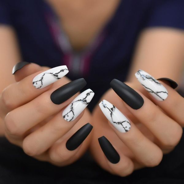 false nails marble design long fake nail tips shiny simple full acrylic coffin pure color with glue abs art, Red;gold
false nails marble design long fake nail tips shiny simple full acrylic coffin pure color with glue abs art, Red;gold