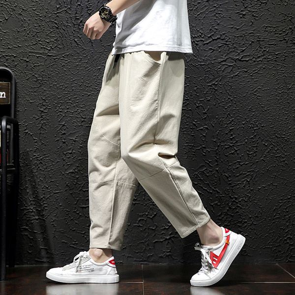 2020 spring and summer casual pants men's large size chinese style ankle-length pants loose cotton and linen nine-point, Blue
2020 spring and summer casual pants men's large size chinese style ankle-length pants loose cotton and linen nine-point, Blue