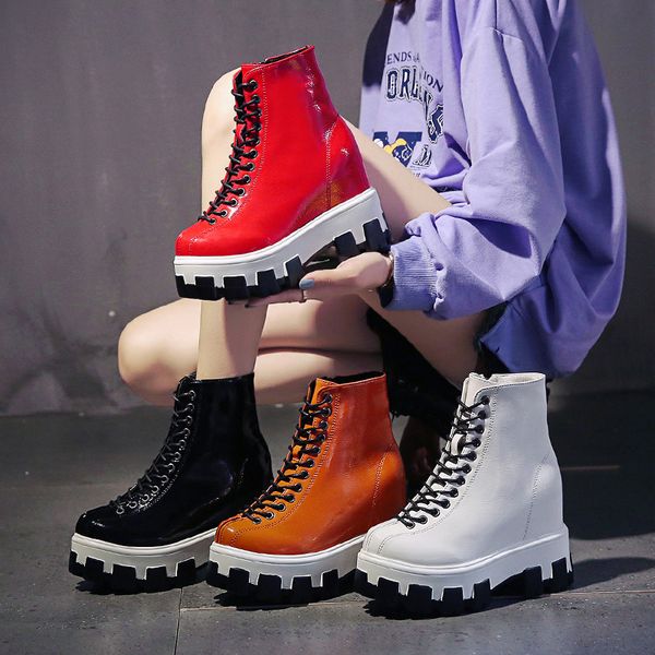 women pu leather short plush warm winter boots hidden heel woman ankle boots 2020 winter fashion lace up ladies ankle boot shoes, Black
women pu leather short plush warm winter boots hidden heel woman ankle boots 2020 winter fashion lace up ladies ankle boot shoes, Black